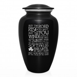 Irish Blessing Cremation Urn - Jet Black