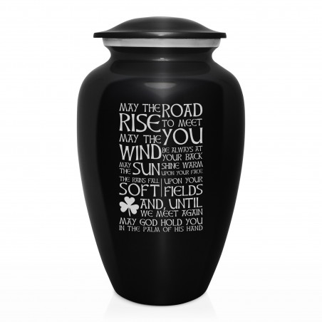 Irish Blessing Cremation Urn - Jet Black