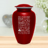 Irish Blessing Cremation Urn - Ruby Red