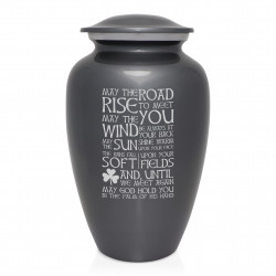 Irish Blessing Cremation Urn - Gunmetal Gray