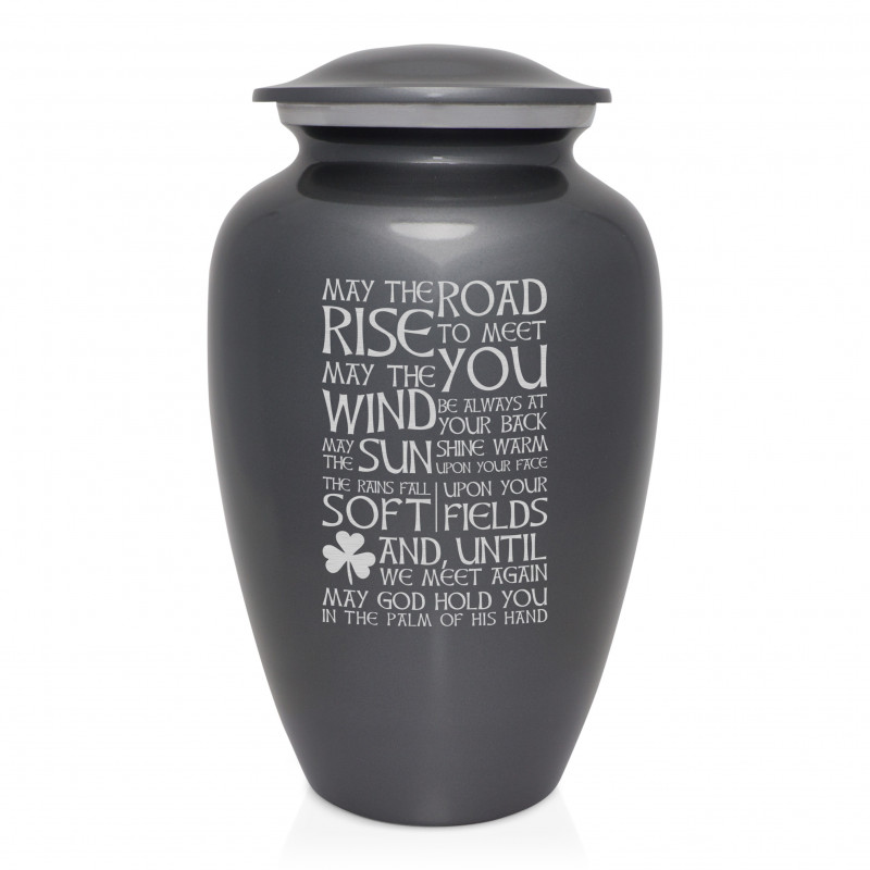 Irish Blessing Cremation Urn - Gunmetal Gray