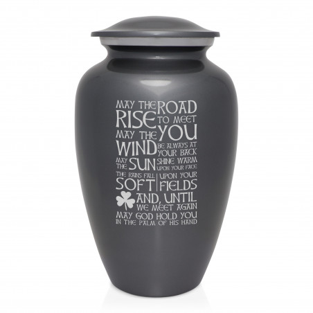 Irish Blessing Cremation Urn - Gunmetal Gray
