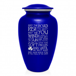 Irish Blessing Cremation Urn - Midnight Blue