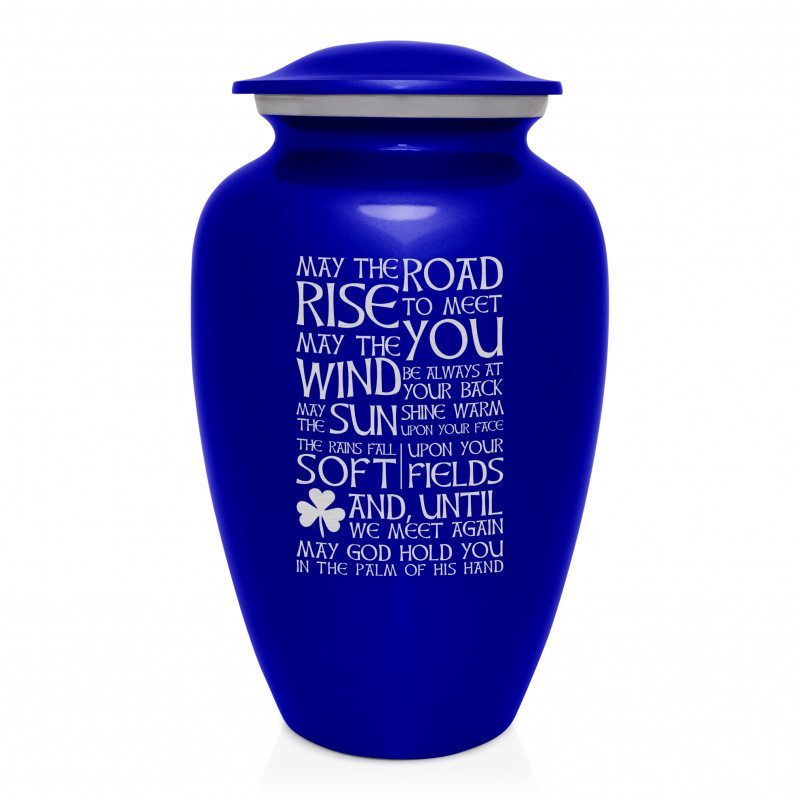 Irish Blessing Cremation Urn - Midnight Blue
