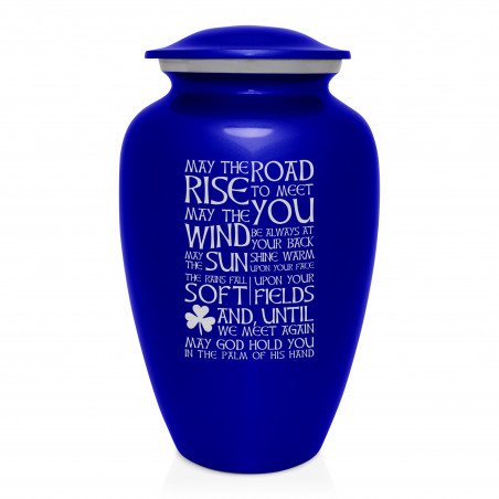 Irish Blessing Cremation Urn - Midnight Blue