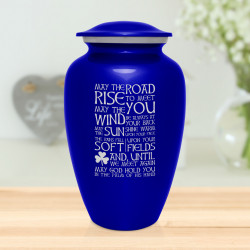 Irish Blessing Cremation Urn - Midnight Blue