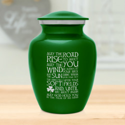 Irish Blessing Sharing Urn - Shamrock Green