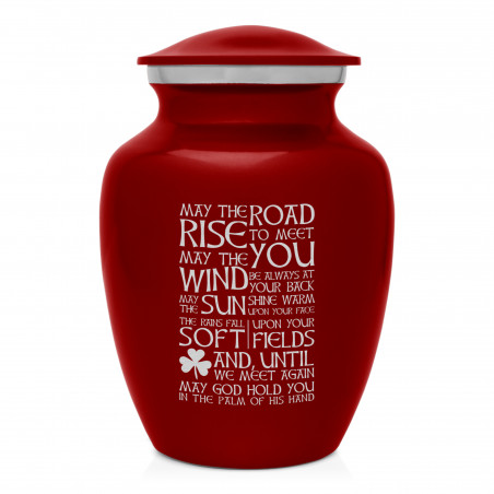 Irish Blessing Sharing Urn - Ruby Red