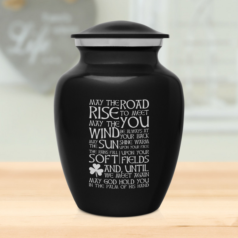 Irish Blessing Sharing Urn - Jet Black