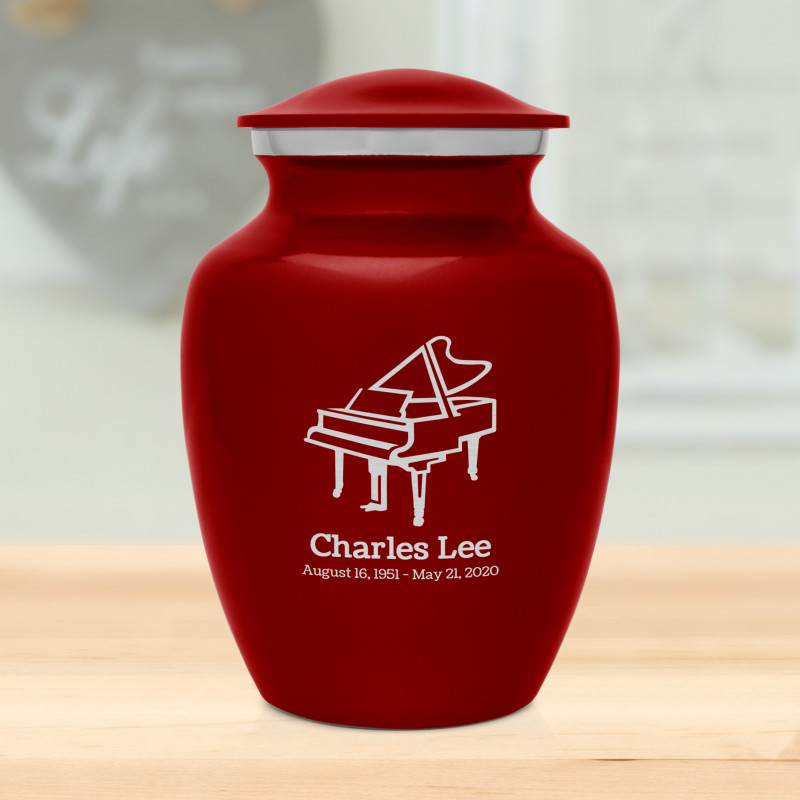 Piano Sharing Urn - Ruby Red