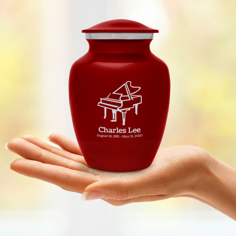 Piano Sharing Urn - Ruby Red