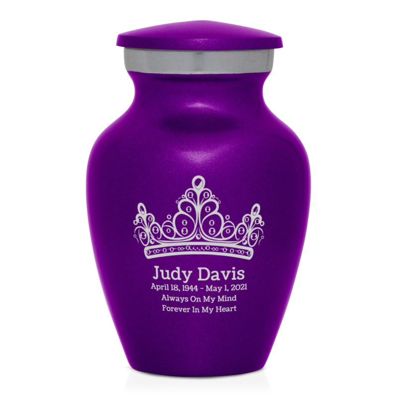Princess Tiara Keepsake Urn - Purple Luster