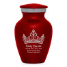 Princess Tiara Keepsake Urn - Ruby Red