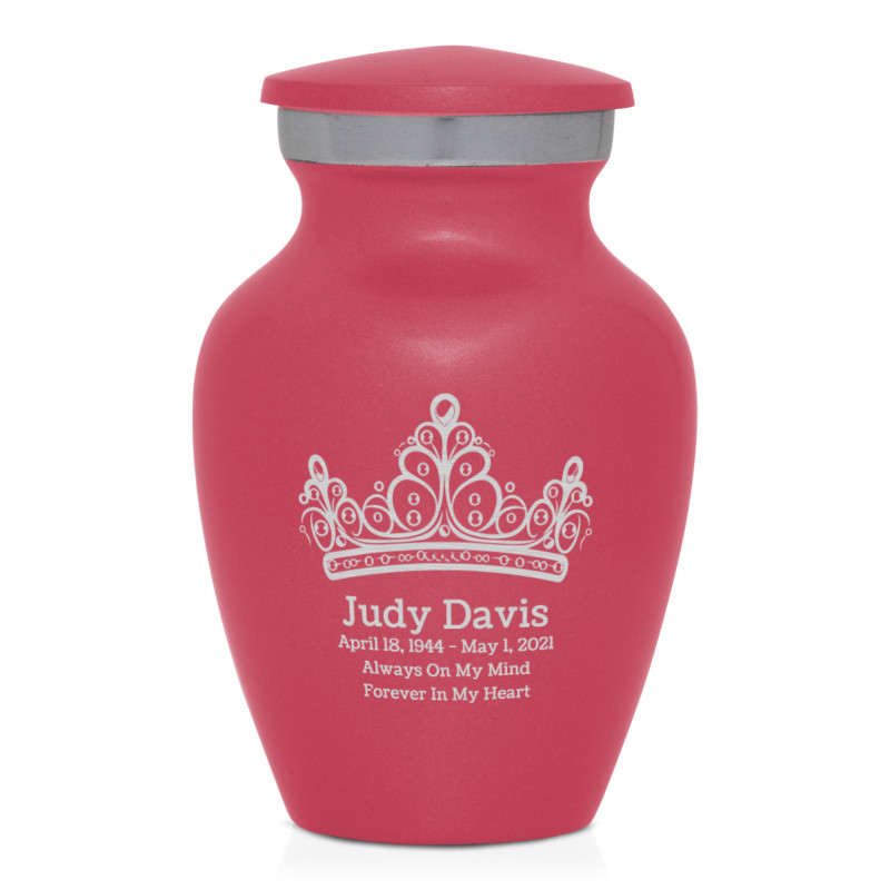 Princess Tiara Keepsake Urn - Rose Pink