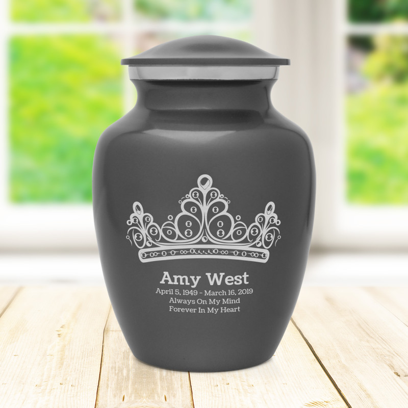 Princess Tiara Sharing Urn - Gunmetal Gray