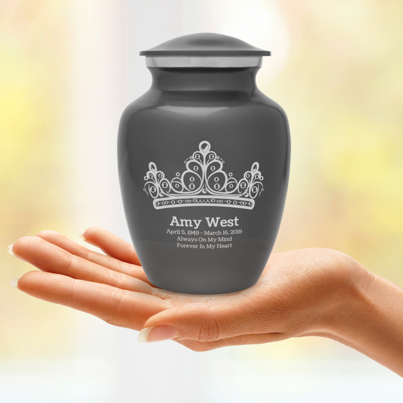 Princess Tiara Sharing Urn - Gunmetal Gray