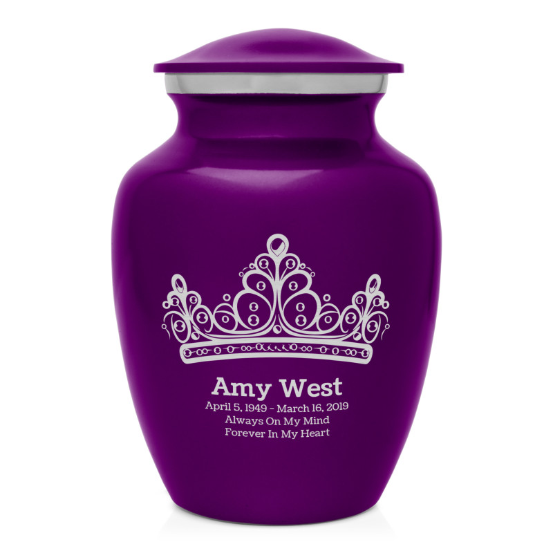 Princess Tiara Sharing Urn - Purple Luster