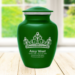 Princess Tiara Sharing Urn - Shamrock Green