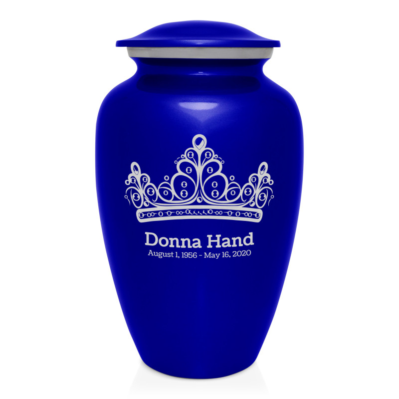 Princess Tiara Cremation Urn - Midnight Blue