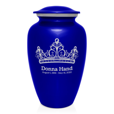 Princess Tiara Cremation Urn - Midnight Blue