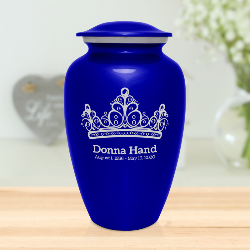 Princess Tiara Cremation Urn - Midnight Blue
