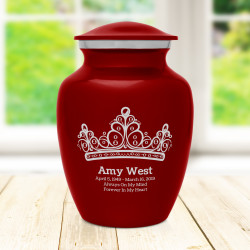 Princess Tiara Sharing Urn - Ruby Red