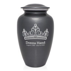 Princess Tiara Cremation Urn - Gunmetal Gray
