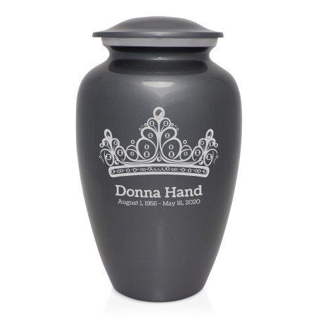 Princess Tiara Cremation Urn - Gunmetal Gray