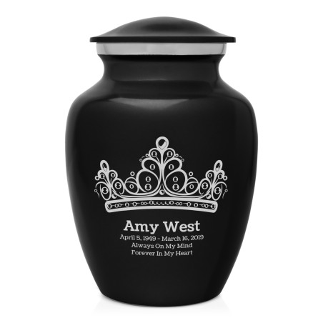 Princess Tiara Sharing Urn - Jet Black
