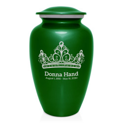 Princess Tiara Cremation Urn - Shamrock Green