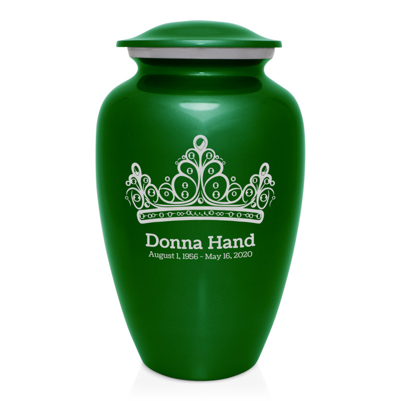Princess Tiara Cremation Urn - Shamrock Green