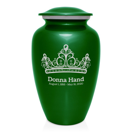 Princess Tiara Cremation Urn - Shamrock Green