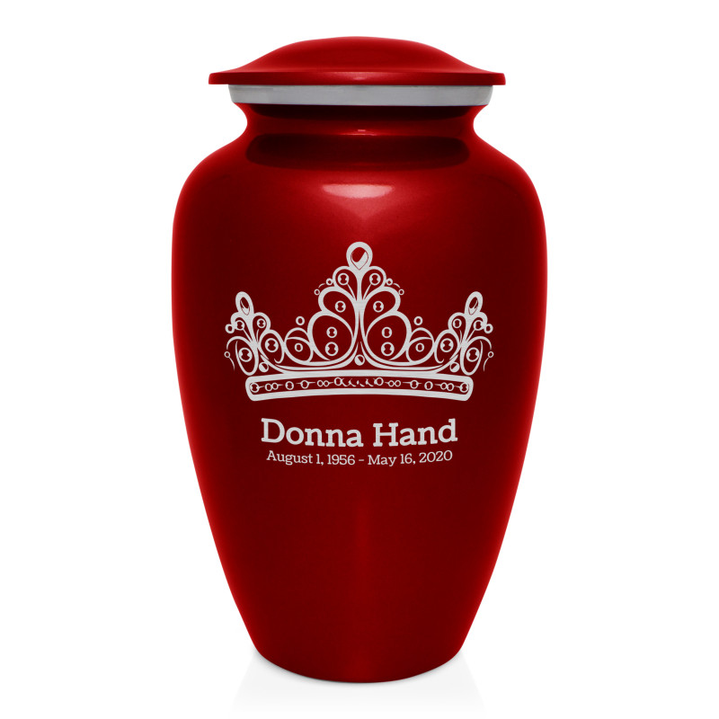 Princess Tiara Cremation Urn - Ruby Red