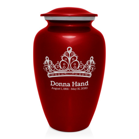 Princess Tiara Cremation Urn - Ruby Red