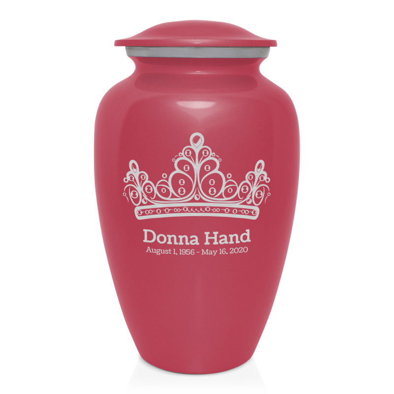 Princess Tiara Cremation Urn - Rose Pink