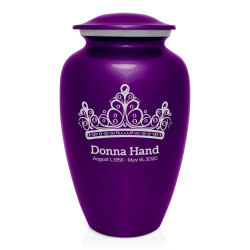 Princess Tiara Cremation Urn - Purple Luster