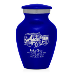 Fire Truck Keepsake Urn - Midnight Blue