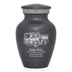 Fire Truck Keepsake Urn - Gunmetal Gray