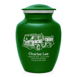 Fire Truck Sharing Urn - Shamrock Green