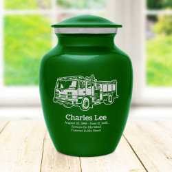 Fire Truck Sharing Urn - Shamrock Green