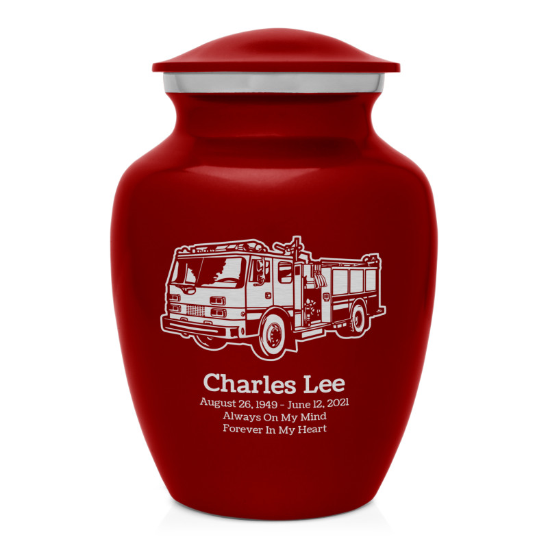 Fire Truck Sharing Urn - Ruby Red