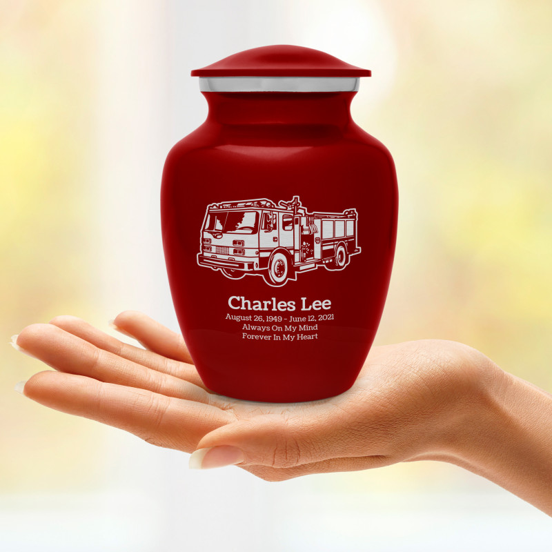 Fire Truck Sharing Urn - Ruby Red