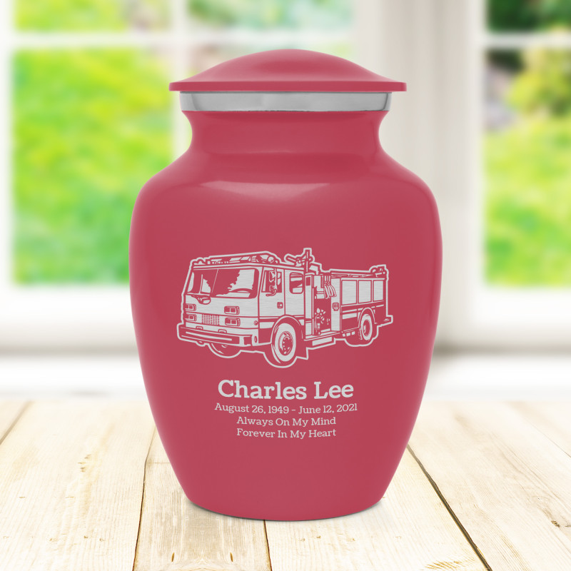 Fire Truck Sharing Urn - Rose Pink