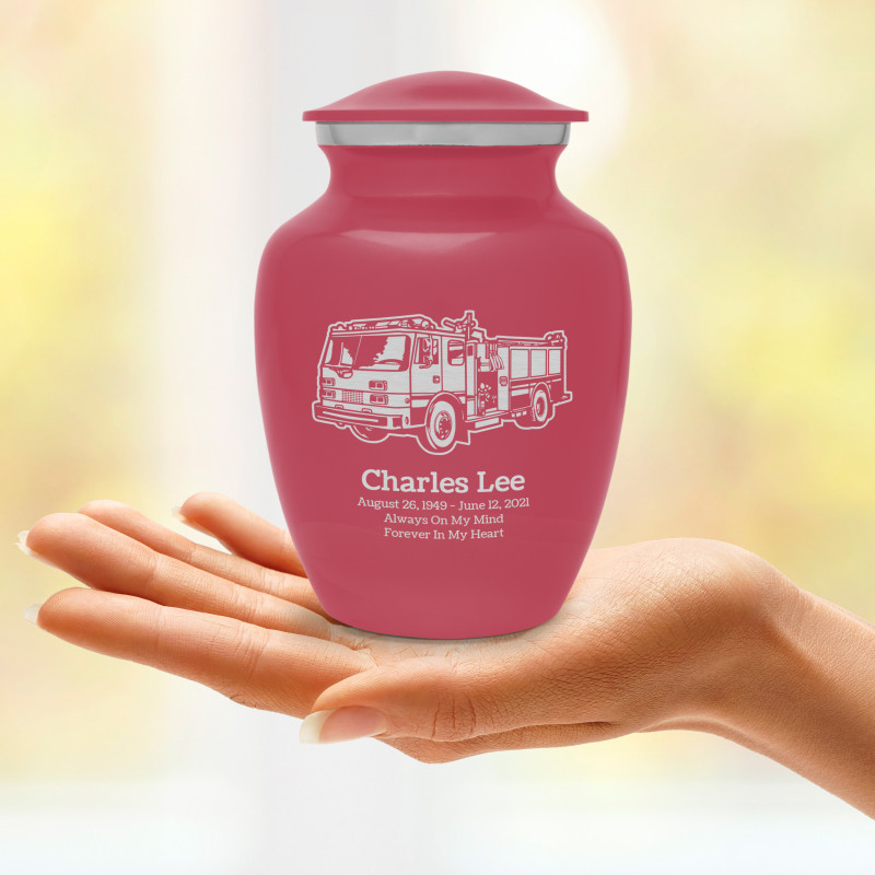 Fire Truck Sharing Urn - Rose Pink