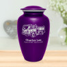 Fire Truck Cremation Urn - Purple Luster