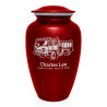 Fire Truck Cremation Urn - Ruby Red