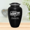 Fire Truck Cremation Urn - Jet Black