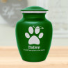 Small Angel Paw Pet Cremation Urn - Shamrock Green