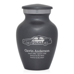 Police Car Keepsake Urn - Gunmetal Gray