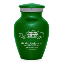 Police Car Keepsake Urn - Shamrock Green